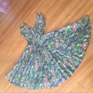 1940s vintage ceil chapman novelty print dress